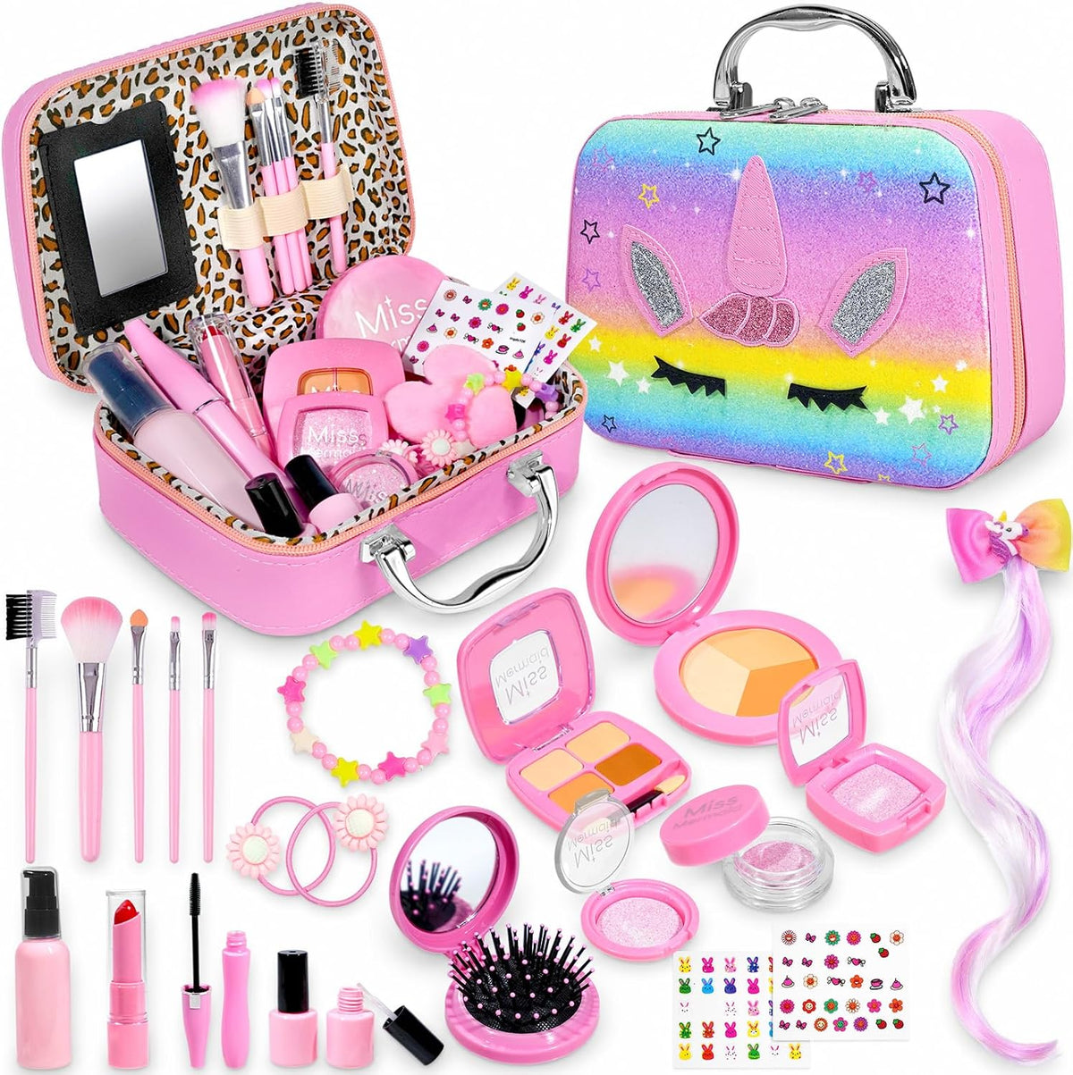 24 pcs Fake Makeup Kit Unicorn Makeup Set Unicorn Purse | with Make up for Gifts